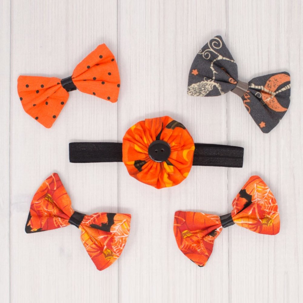 Halloween Hair Bow & Headband Set